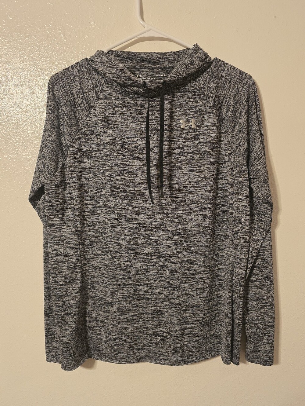 Under Armour Women's Tech Twist Hoodie Large Gray Black 1311501